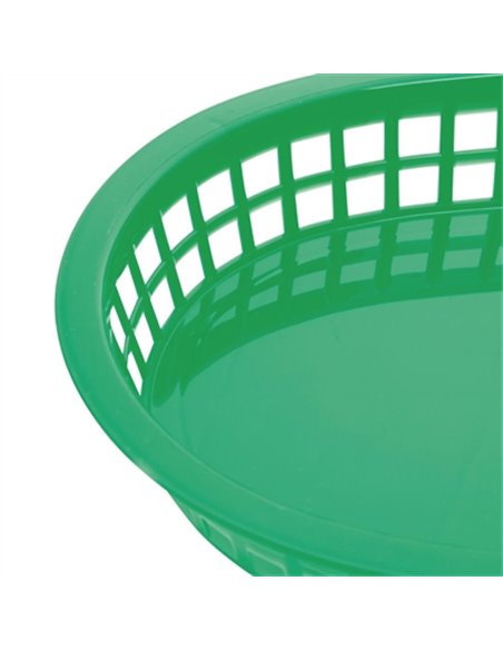 Kristallon Polypropylene Food Baskets Green (Pack of 6)
