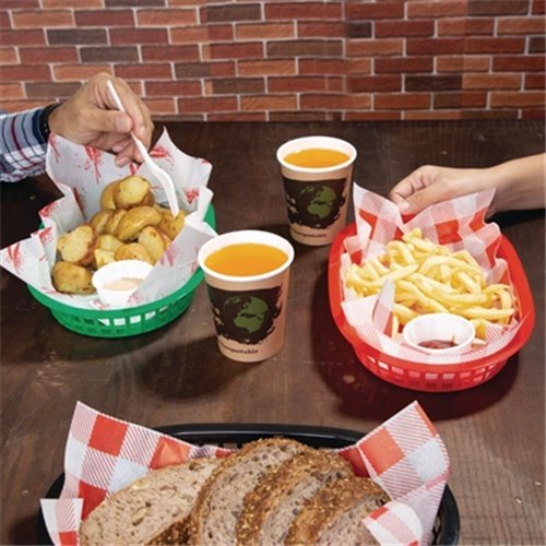 Kristallon Polypropylene Food Baskets Green (Pack of 6)