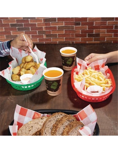 Kristallon Polypropylene Food Baskets Green (Pack of 6)