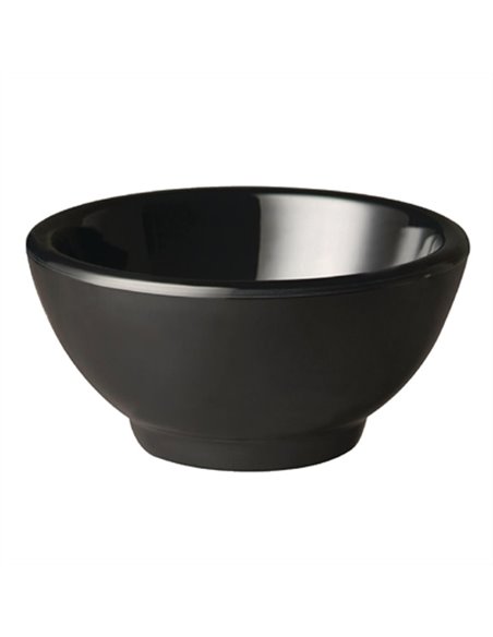 APS Pure Melamine Black Round Bowl 130mm