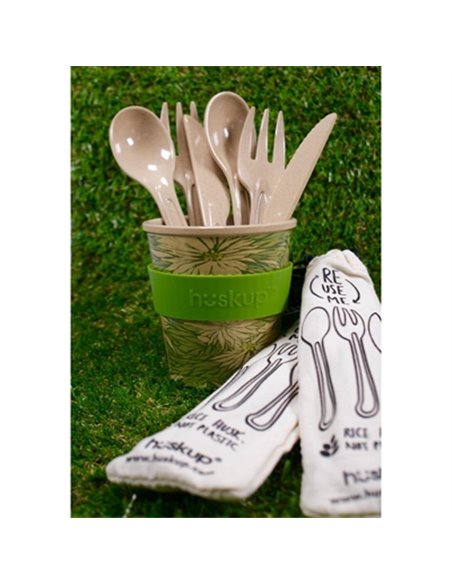Reusable Rice Husk Cutlery Set