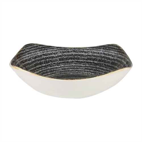 Churchill Studio Prints Homespun Square Bowls Charcoal Black 235mm