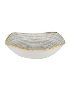 Churchill Studio Prints Homespun Square Bowls Stone Grey 235mm