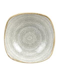 Churchill Studio Prints Homespun Square Bowls Stone Grey 235mm 2