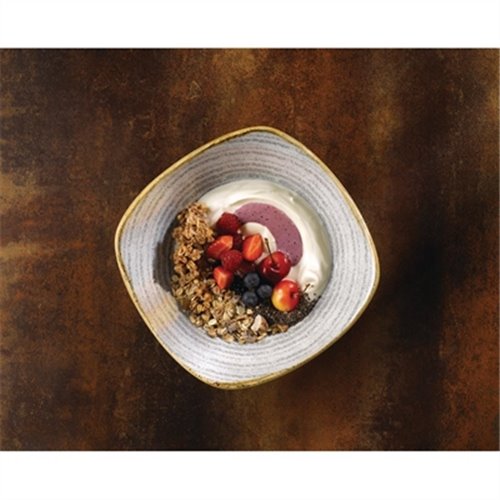 Churchill Studio Prints Homespun Square Bowls Stone Grey 235mm