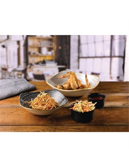 Churchill Studio Prints Homespun Square Bowls Stone Grey 235mm