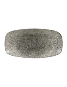Churchill Studio Prints Raku Rectangular Plates Quartz Black 355mm