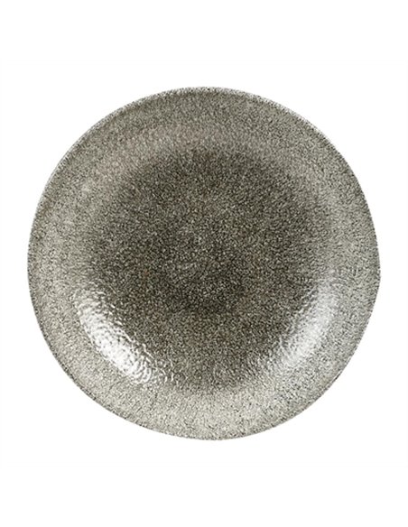 Churchill Studio Prints Raku Round Coupe Bowls Quartz Black 248mm