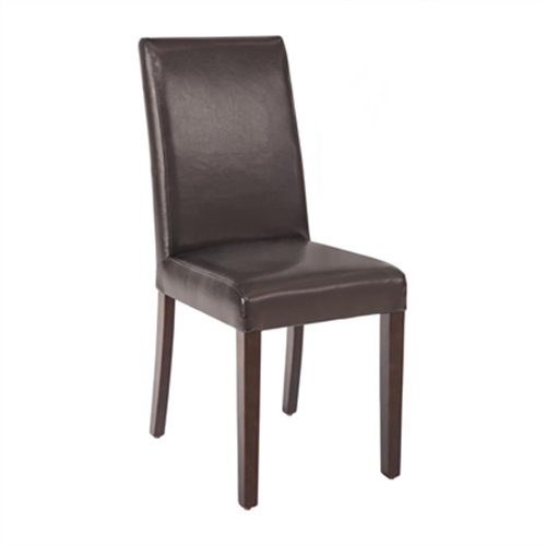 Bolero Faux Leather Dining Chair Dark Brown (Pack of 2)