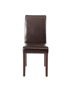 Bolero Faux Leather Dining Chair Dark Brown (Pack of 2) 2