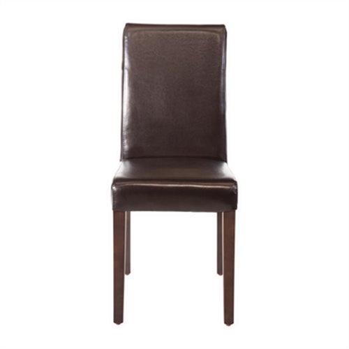 Bolero Faux Leather Dining Chair Dark Brown (Pack of 2)