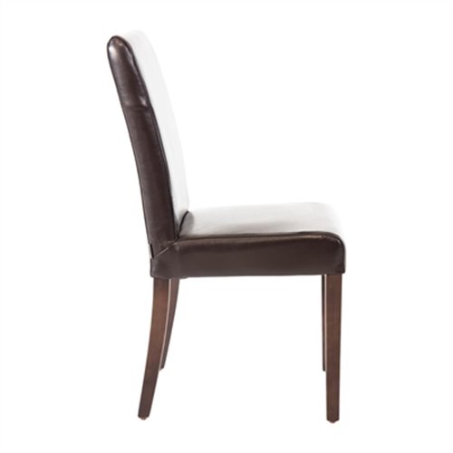 Bolero Faux Leather Dining Chair Dark Brown (Pack of 2)