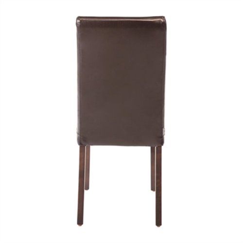 Bolero Faux Leather Dining Chair Dark Brown (Pack of 2)
