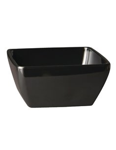 APS Pure Melamine Black Square Bowl 250mm