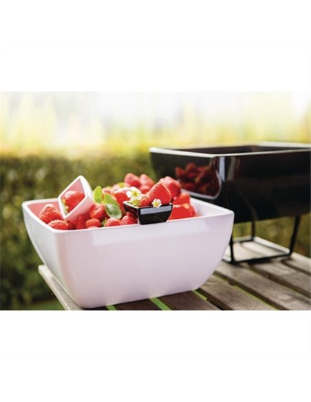 APS Pure Melamine White Square Bowl 190mm