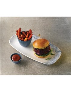 Studio Prints Haze Blue Chefs' Oblong Plate No. 4 13 7/8 x 7 3/8 " (Box 6) 2