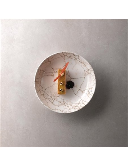 Studio Prints Kintsugi Agate Grey Coupe Bowl 15oz (Box 12)