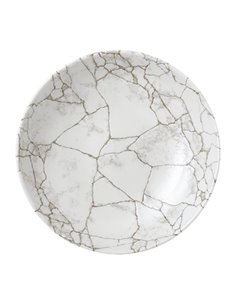 Studio Prints Kintsugi Agate Grey Coupe Plate 8 2/3 " (Box 12)