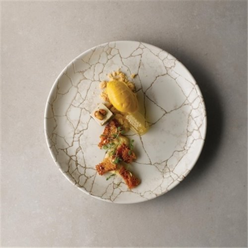 Studio Prints Kintsugi Agate Grey Coupe Plate 8 2/3 " (Box 12)