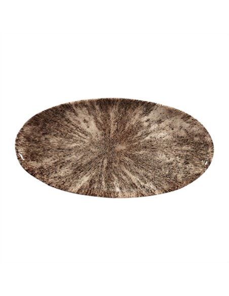 Churchill Studio Prints Stone Chefs Plates Zircon Brown 347 x 173mm (Pack of 6)