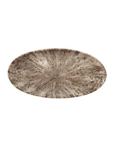 Churchill Studio Prints Stone Chefs Plates Zircon Brown 299 x 150mm (Pack of 12)