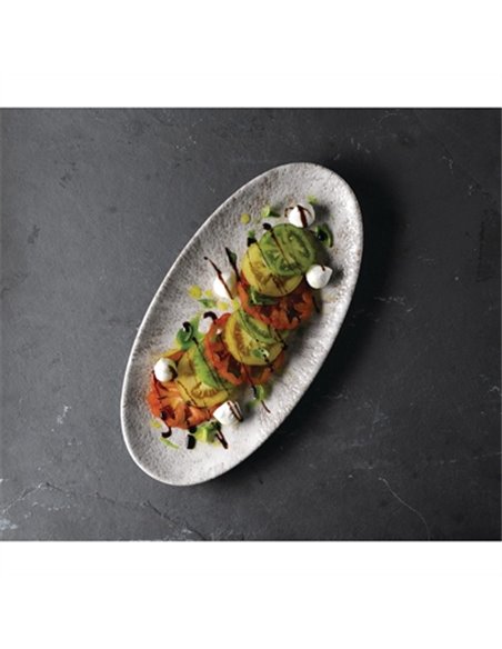 Churchill Studio Prints Stone Chefs Plates Agate Grey 347 x 173mm (Pack of 6)