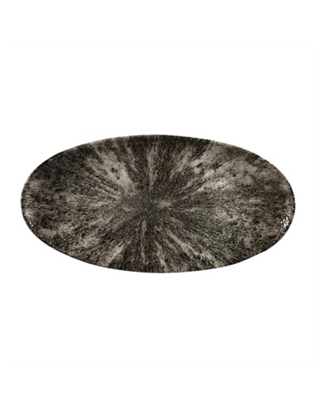 Churchill Studio Prints Stone Chefs Plates Quartz Black 347 x 173mm (Pack of 6)