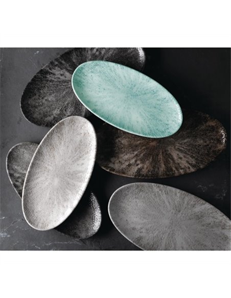 Churchill Studio Prints Stone Chefs Plates Quartz Black 299 x 150mm (Pack of 12)