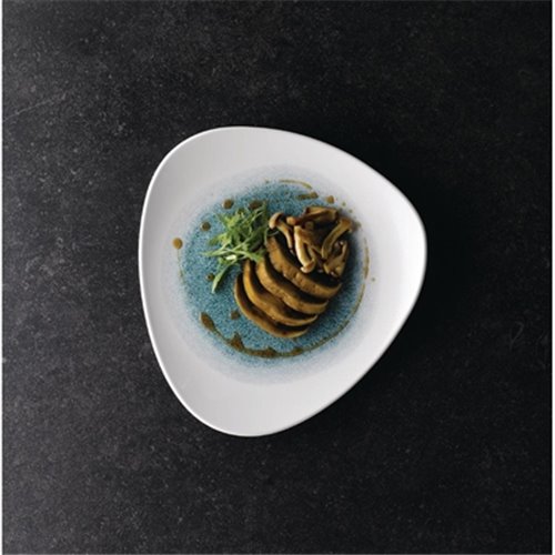 Churchill Studio Prints Raku Triangle Plates Jade Green 265mm (Pack of 12)