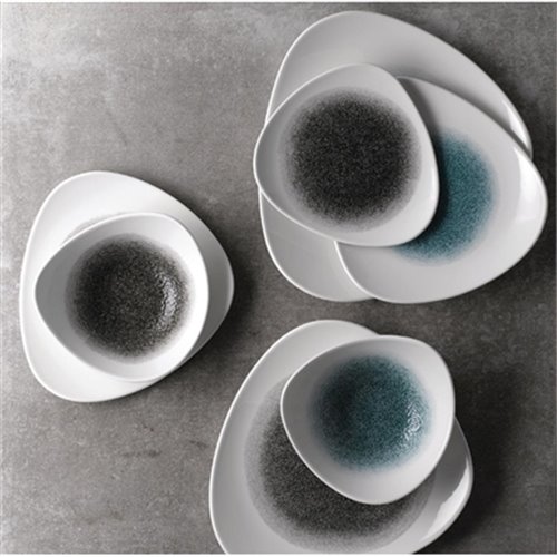 Churchill Studio Prints Raku Triangle Plates Quartz Black 192mm (Pack of 12)