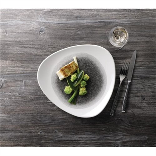 Churchill Studio Prints Raku Triangle Plates Quartz Black 311mm (Pack of 6)
