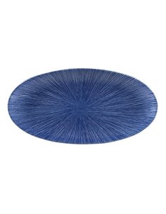 Churchill Studio Prints Agano Oval Chefs Plates Blue 299 x 150mm (Pack of 12)
