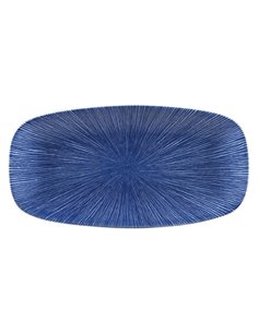 Churchill Studio Prints Agano Oblong Chefs Plates Blue 298 x 153mm (Pack of 12)