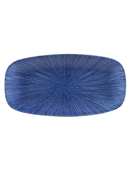 Churchill Studio Prints Agano Oblong Chefs Plates Blue 298 x 153mm (Pack of 12)