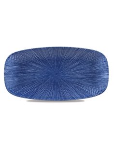 Churchill Studio Prints Agano Oblong Chefs Plates Blue 355 x 189mm (Pack of 6)