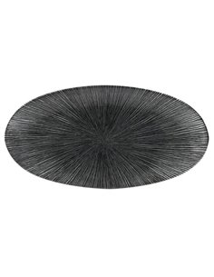 Churchill Studio Prints Agano Oval Chefs Plates Black 347 x 173mm (Pack of 6)