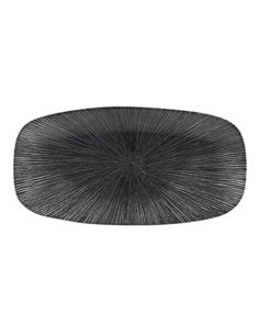 Churchill Studio Prints Agano Oblong Chefs Plates Black 298 x 153mm (Pack of 12)