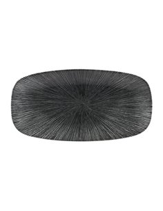 Churchill Studio Prints Agano Oblong Chefs Plates Black 355 x 189mm (Pack of 6)