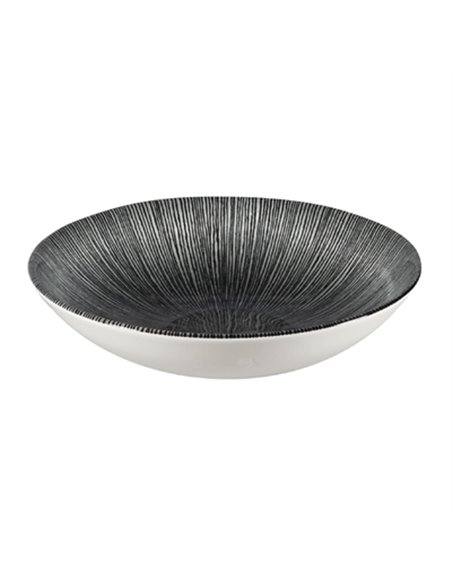 Churchill Studio Prints Agano Coupe Bowls Black 182mm (Pack of 12)