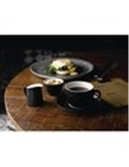 Churchill Studio Prints Agano Coupe Plates Black 288mm (Pack of 12)