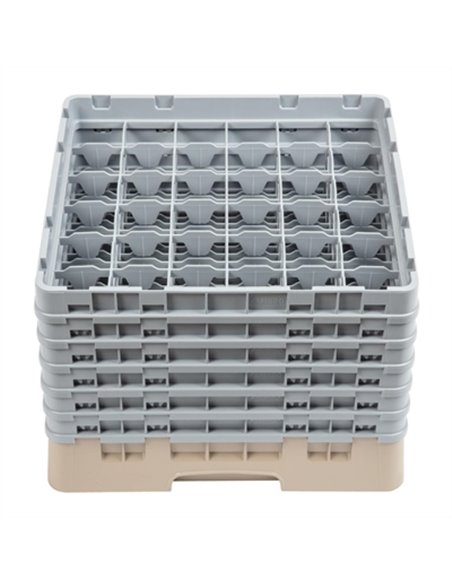 Cambro Camrack Beige 36 Compartments Max Glass Height 298mm
