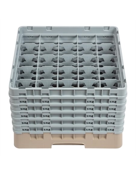 Cambro Camrack Beige 25 Compartments Max Glass Height 298mm