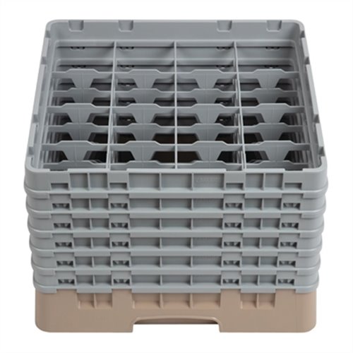 Cambro Camrack Beige 16 Compartments Max Glass Height 298mm