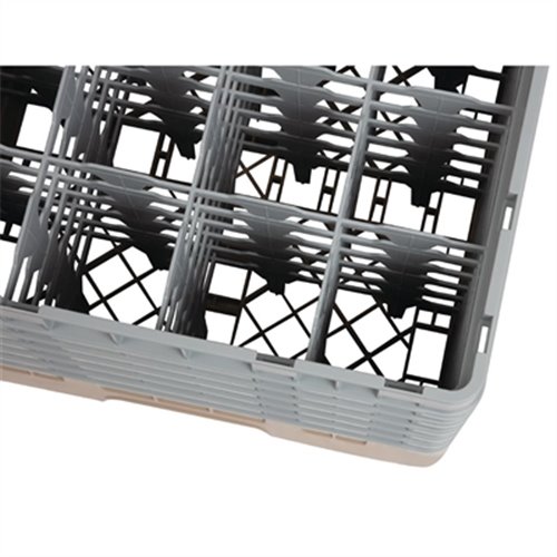 Cambro Camrack Beige 16 Compartments Max Glass Height 298mm