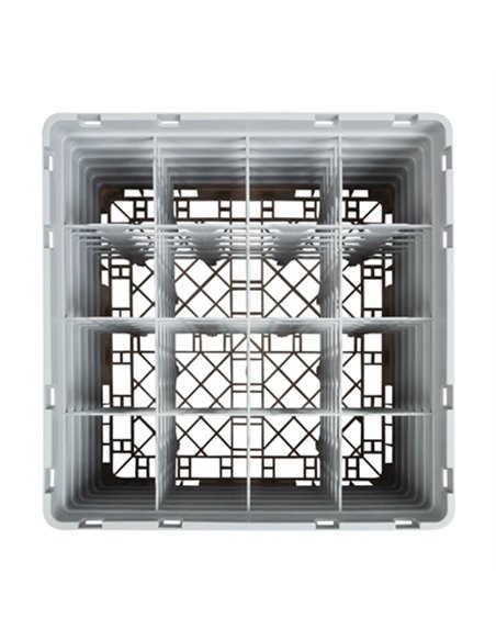 Cambro Camrack Beige 16 Compartments Max Glass Height 298mm