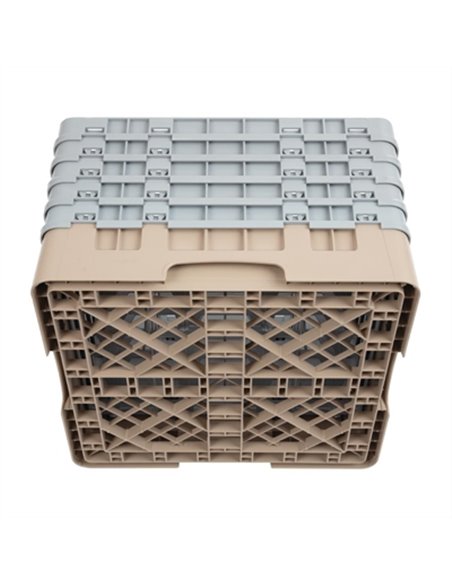 Cambro Camrack Beige 16 Compartments Max Glass Height 257mm