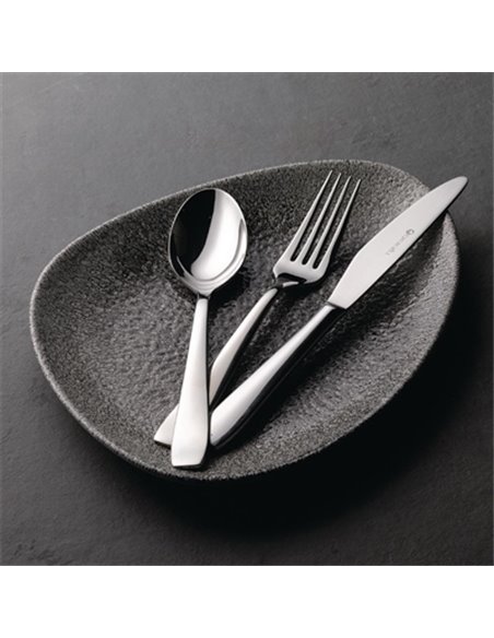 Churchill Studio Prints Raku Triangular Plates Quartz Black 300mm