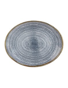 Churchill Studio Prints Homespun Oval Coupe Plates Slate Blue 270mm