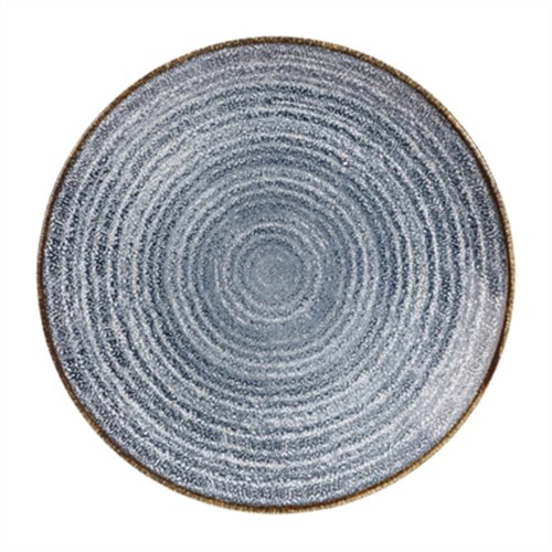 Churchill Studio Prints Homespun Coupe Plates Slate Blue 217mm