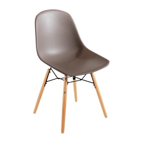 Bolero PP Moulded Side Chair Coffee with Spindle Legs Pack of 2